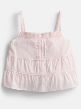 Weekend Academy Girls Pintuck Cotton Tank Top
